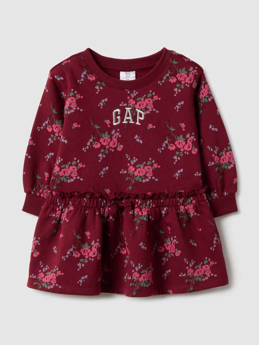 Vestito multicolor da bambina in misto cotone con stampa floreale Baby Girl_0