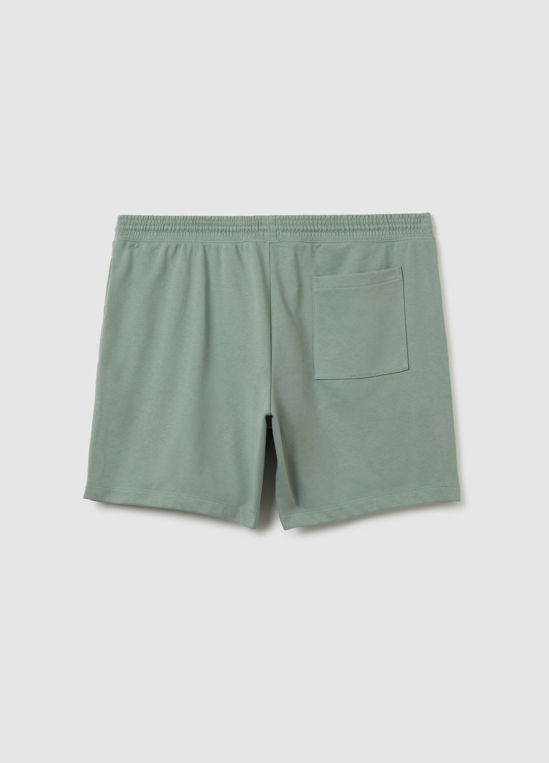 Bermuda jogger in French Terry con coulisse_2