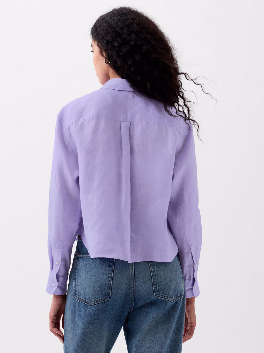 Camicia in lino con tasche Donna_2