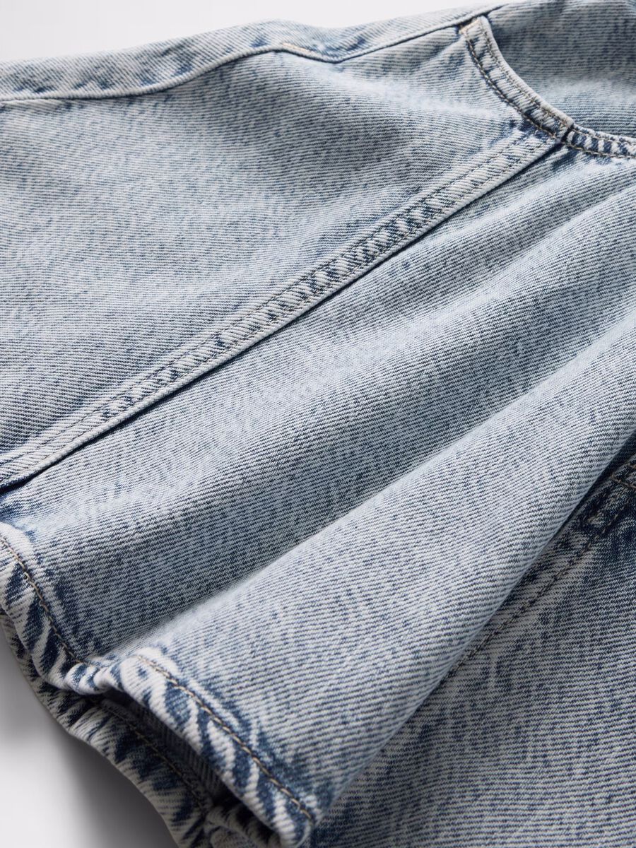 Flared denim skirt with pockets Girl_3