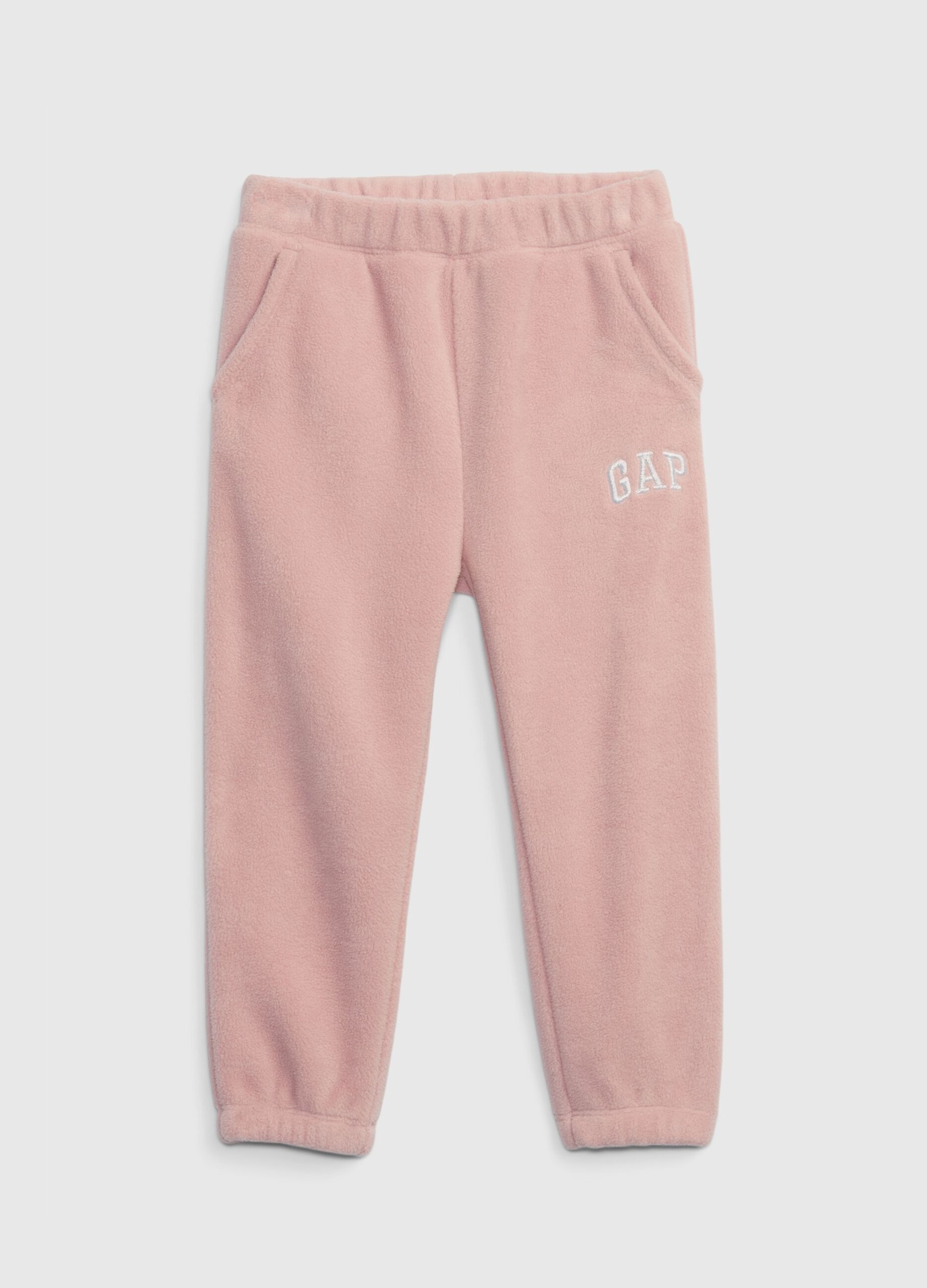Fleece joggers with embroidered logo
