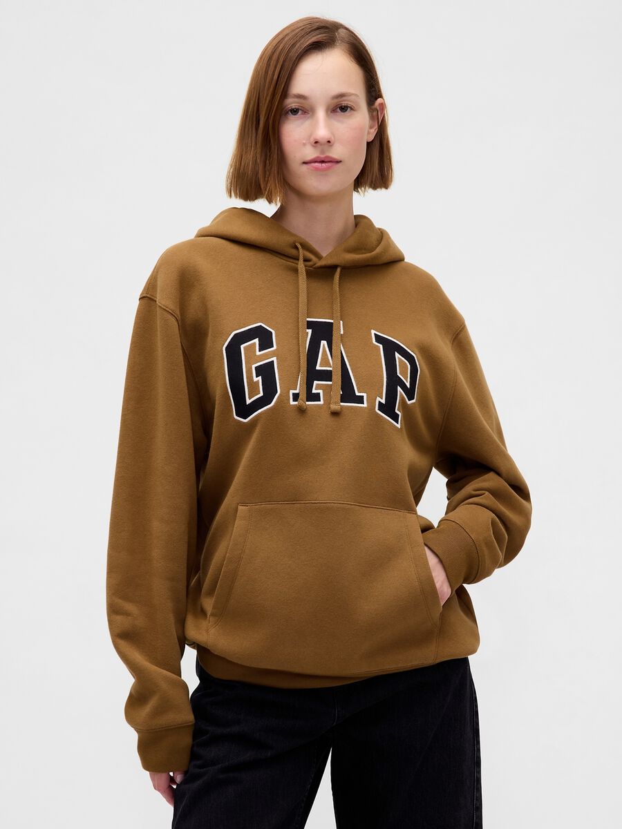 Felpa marrone con cappuccio Uomo_4