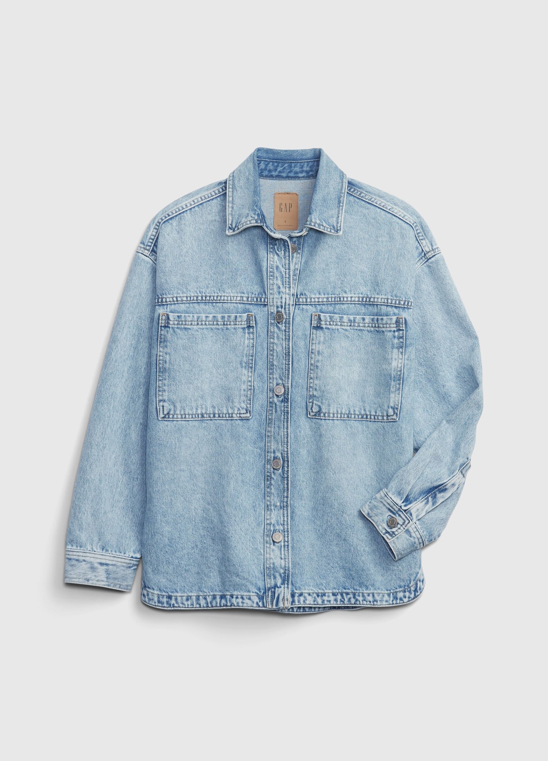 Denim shacket with pockets_5