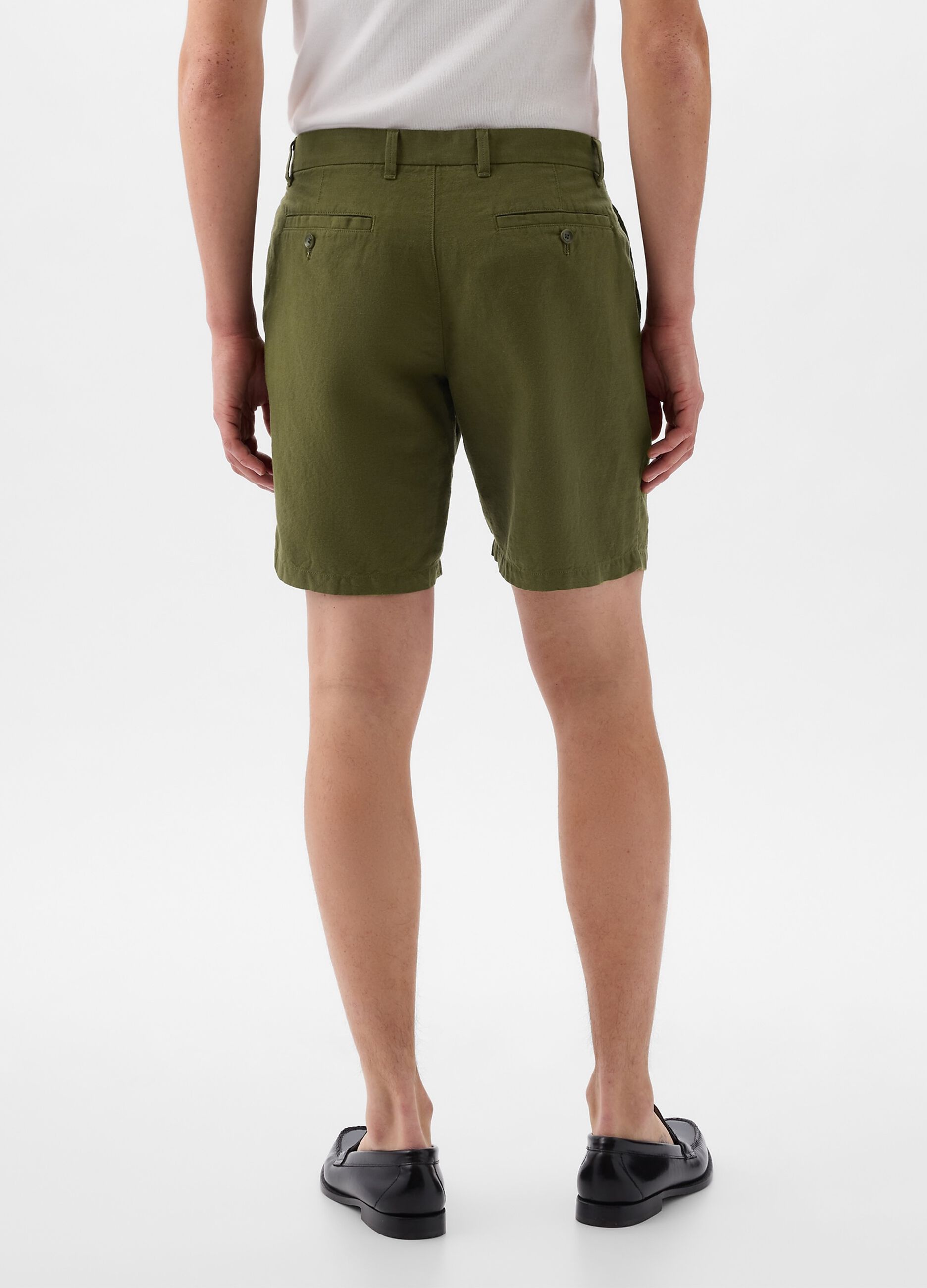 Bermuda relaxed fit in lino e cotone_4