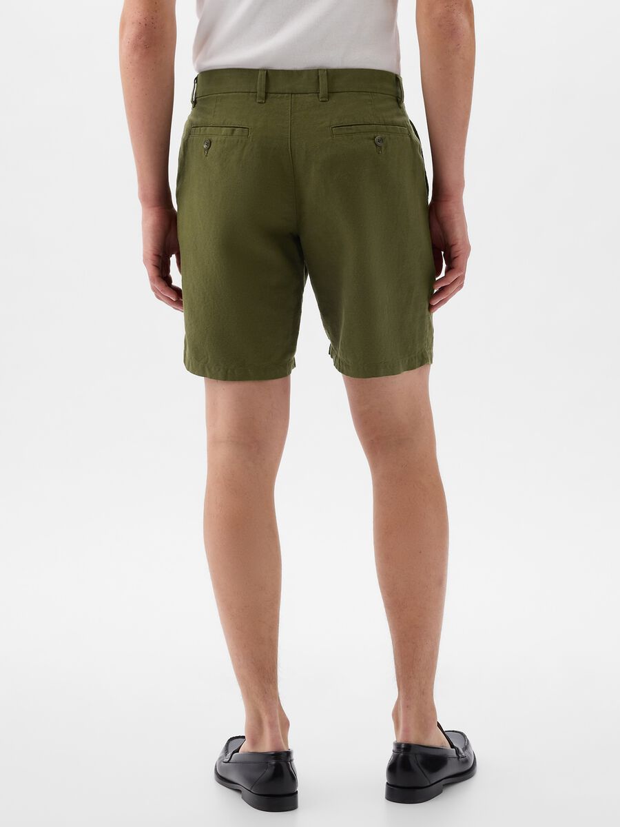 Bermuda relaxed fit in lino e cotone Uomo_4
