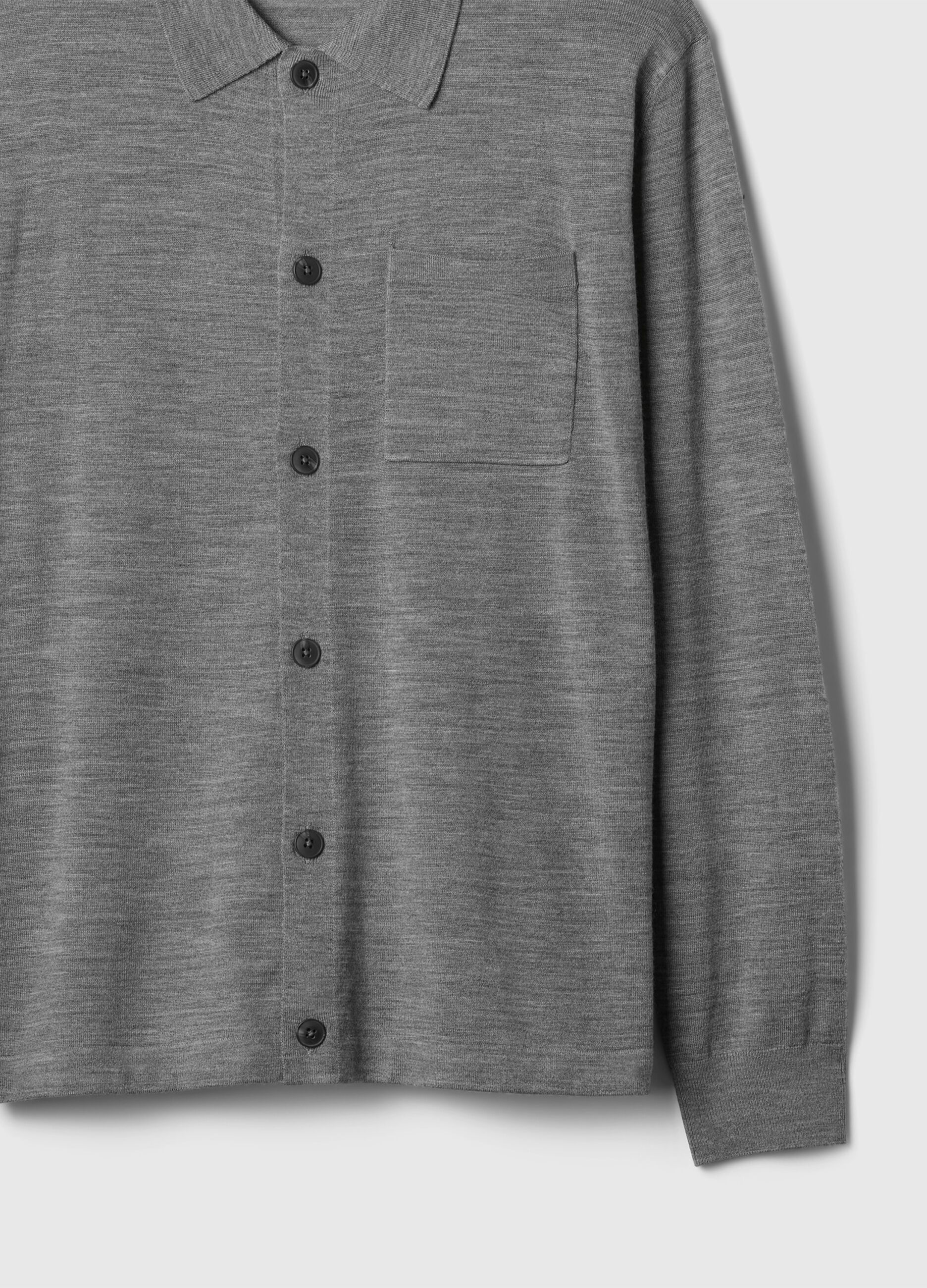 Maglia cardigan in lana merino_4