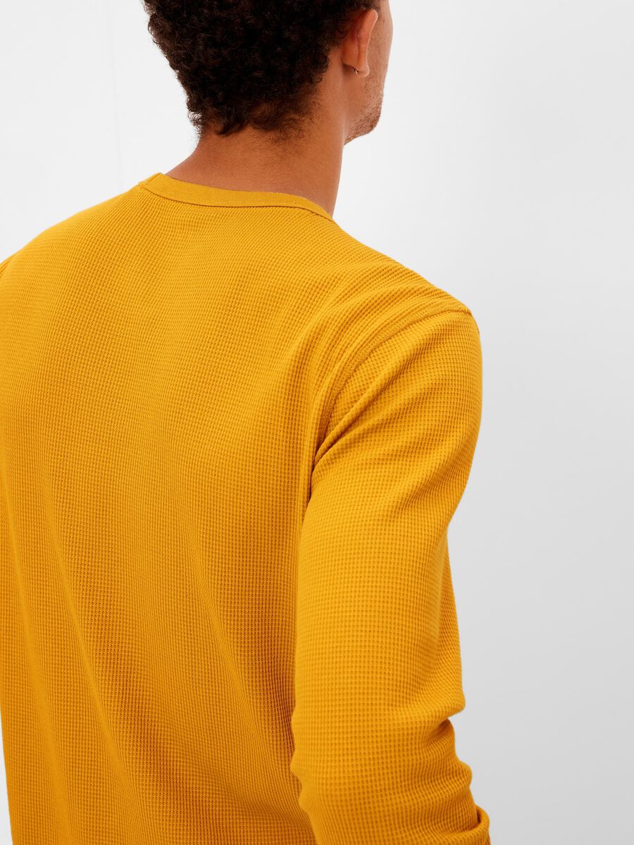 T-shirt with waffle weave and logo print Man_1