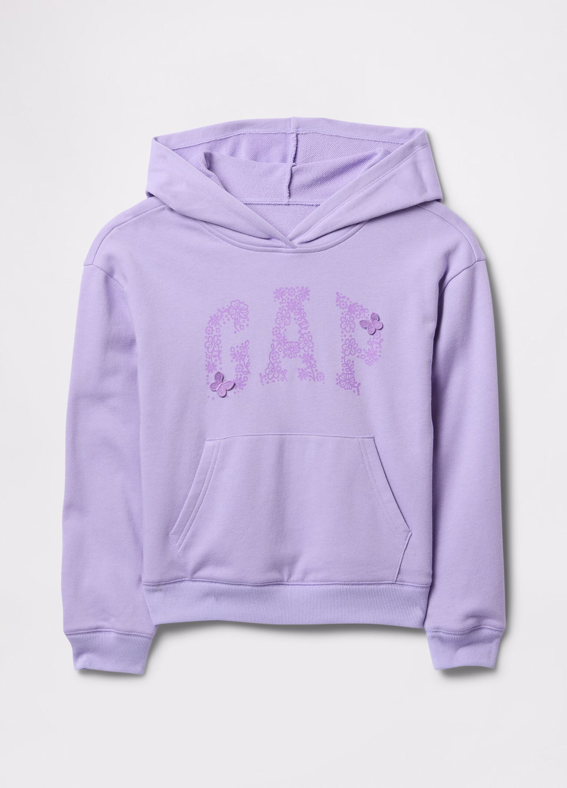 Felpa lilla con cappuccio stampa logo_4