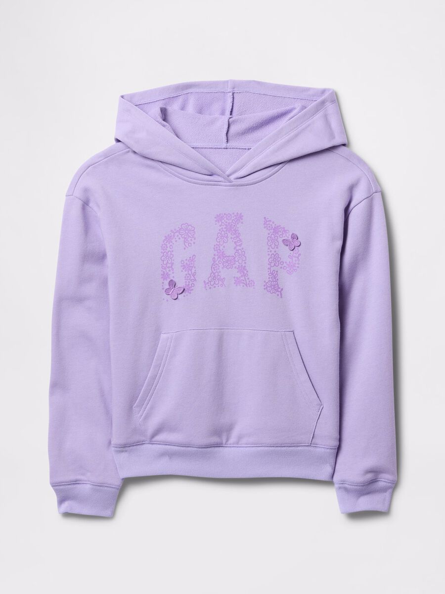 Felpa cappuccio viola GAP Kids Bambina_4