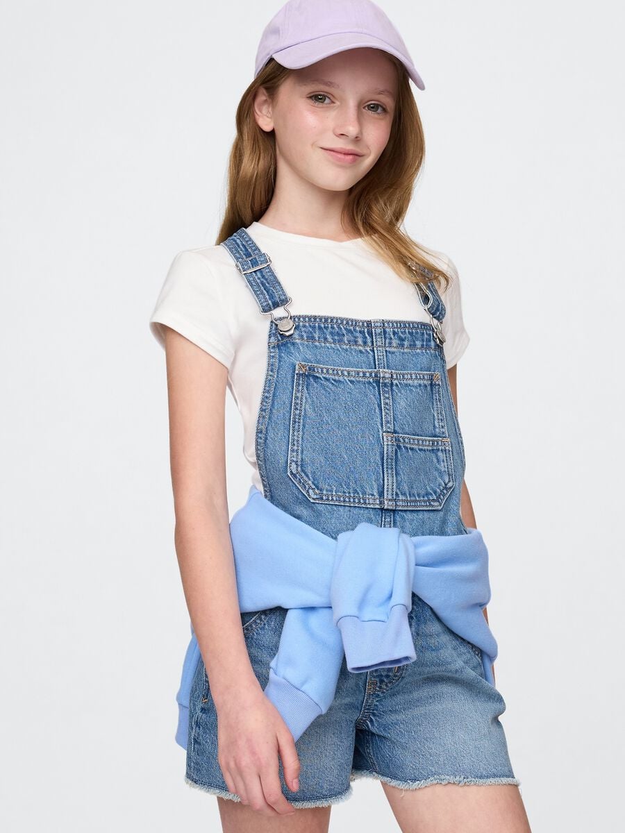 Salopette in denim Bambina_2