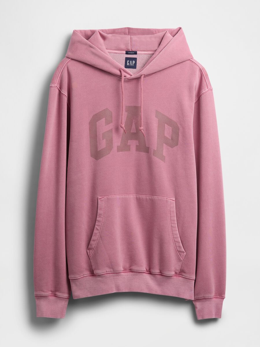 Pink hoodie with pouch pocket Woman_5