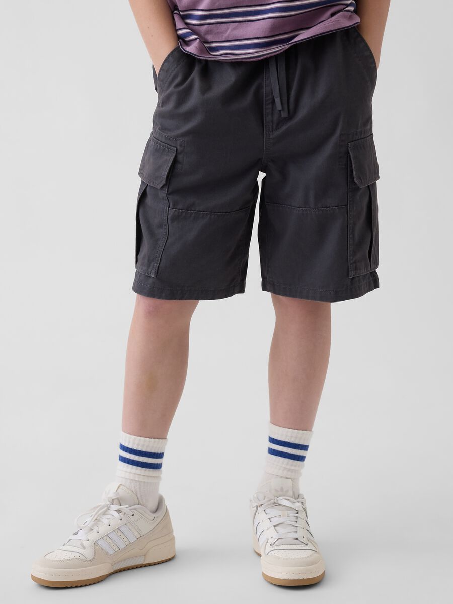 Shorts cargo in puro cotone Bambino_1