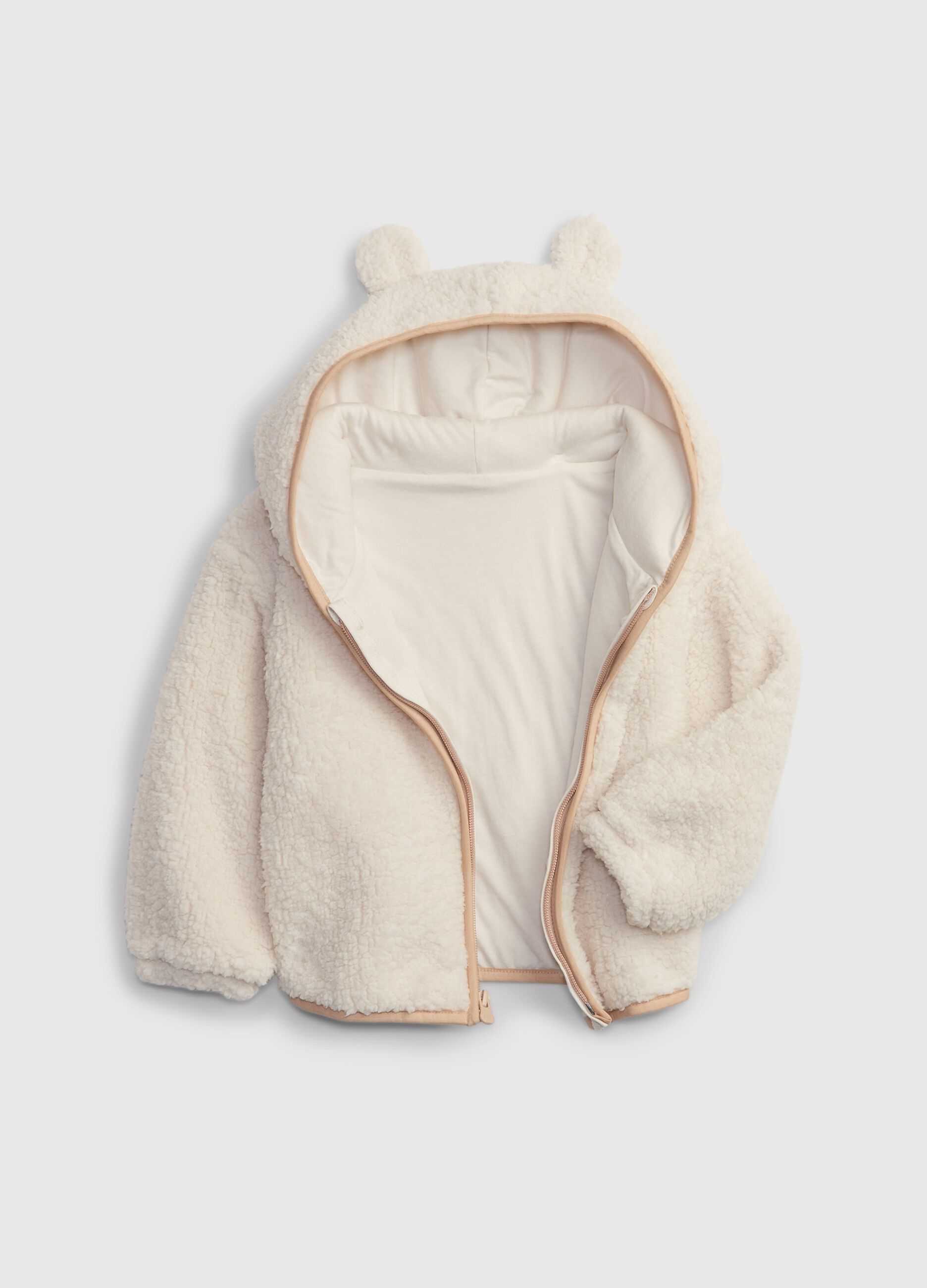 Full-zip in sherpa with hood and ears_1