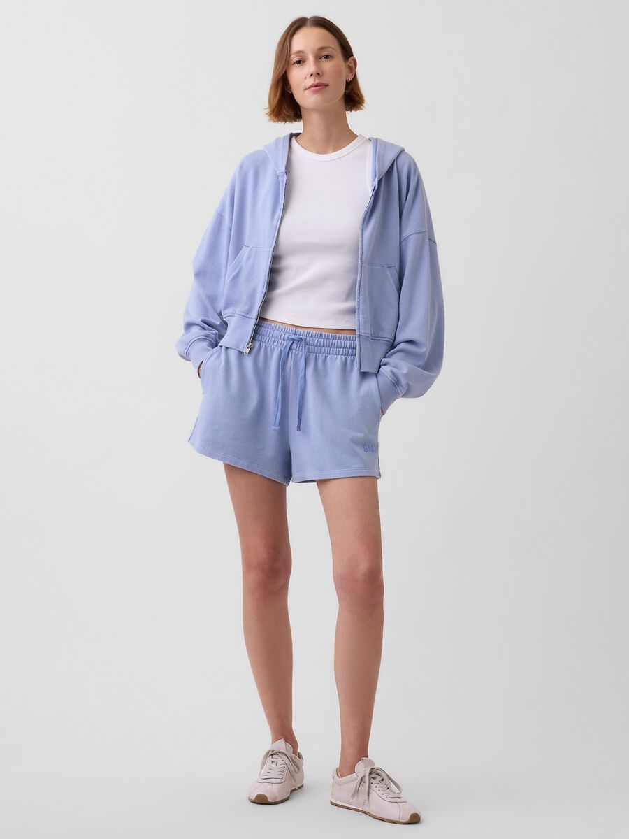 Shorts in misto cotone con logo GAP Donna_0