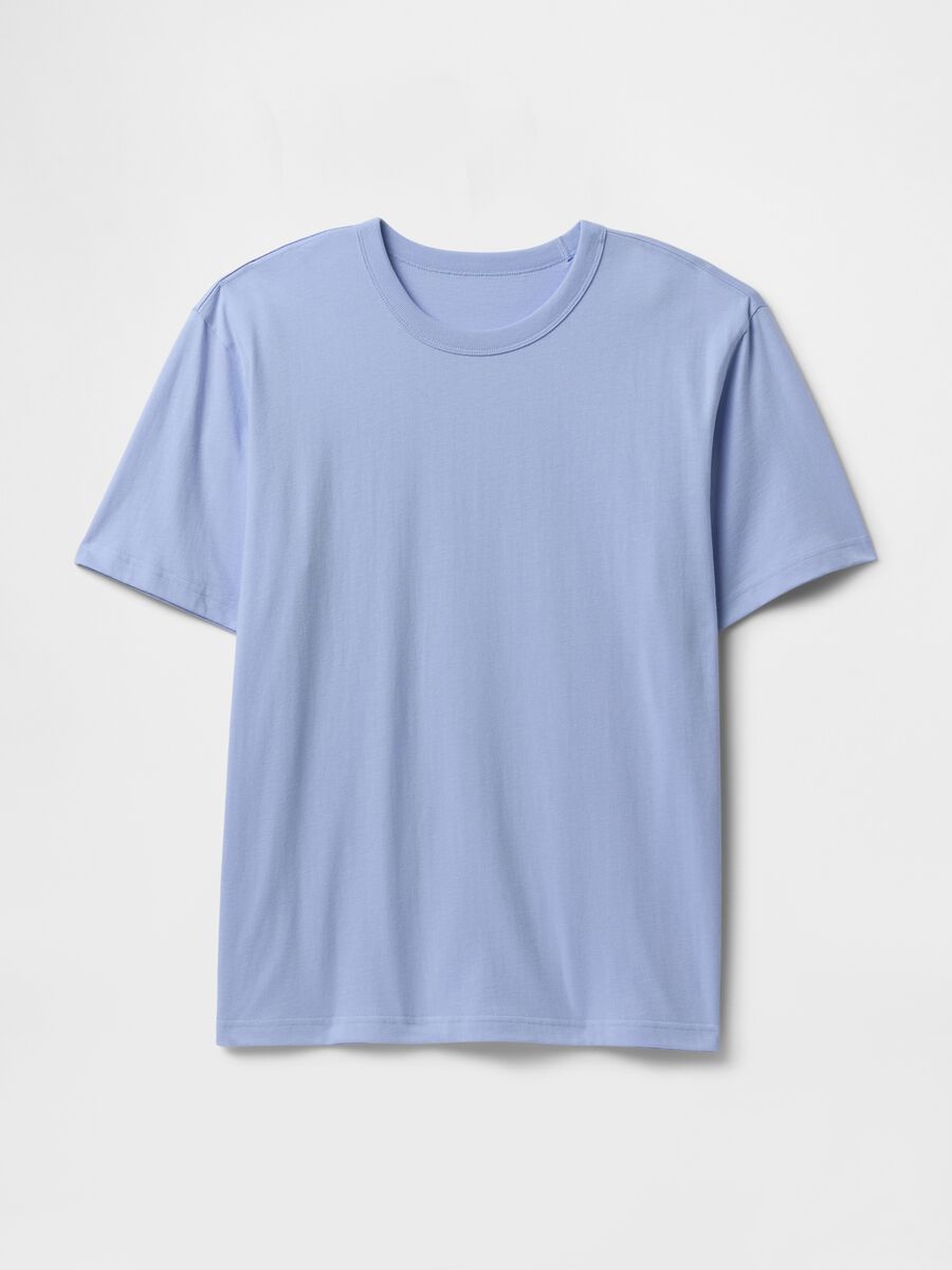 Blue short sleeve cotton T-shirt by Gap Man_4