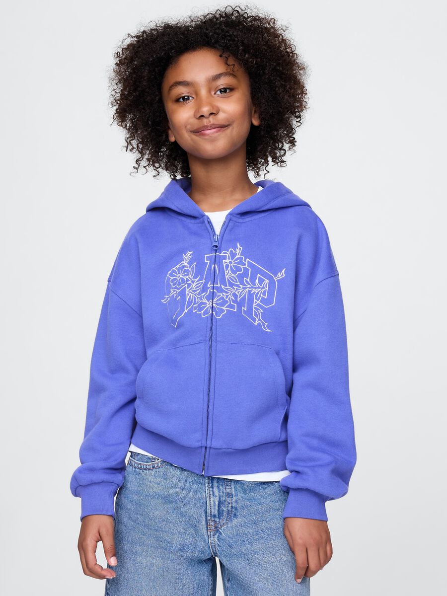 Purple full zip hoodie GAP Kids Girl_1