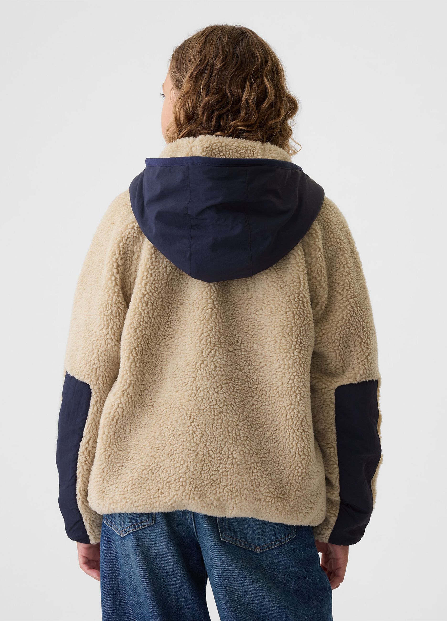 Sherpa jacket with hood