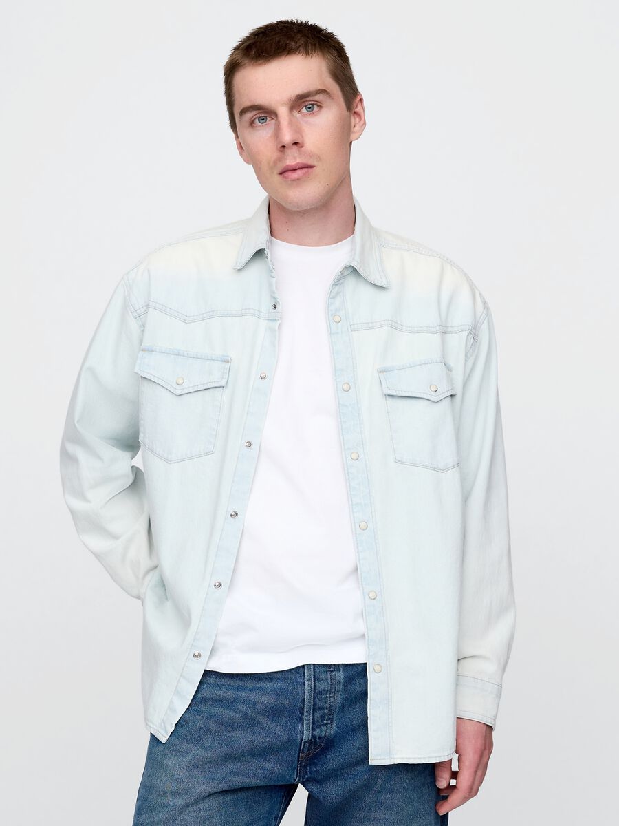 OVS Denim Shirt Man_0
