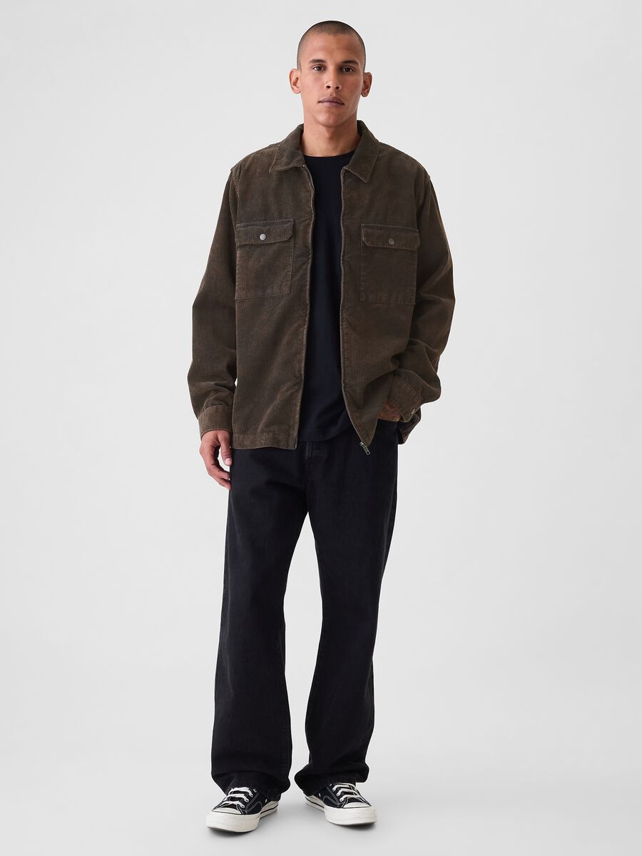 Shacket full-zip in corduroy Uomo_1