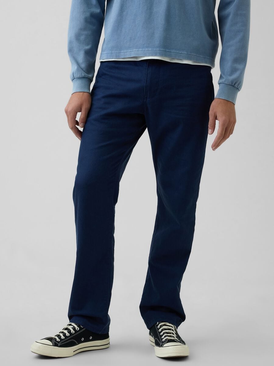 Linen and cotton-blend trousers Man_0
