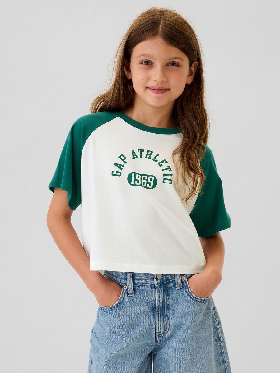 T-shirt boxy fit con stampa Athletics Bambina_0
