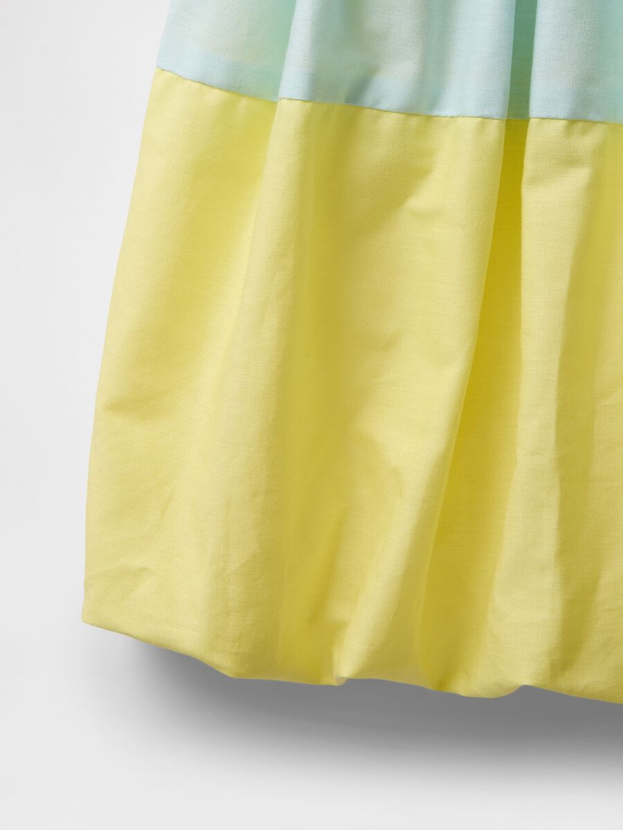 Vestito estivo bicolore verde e giallo per bambina Bimba_3