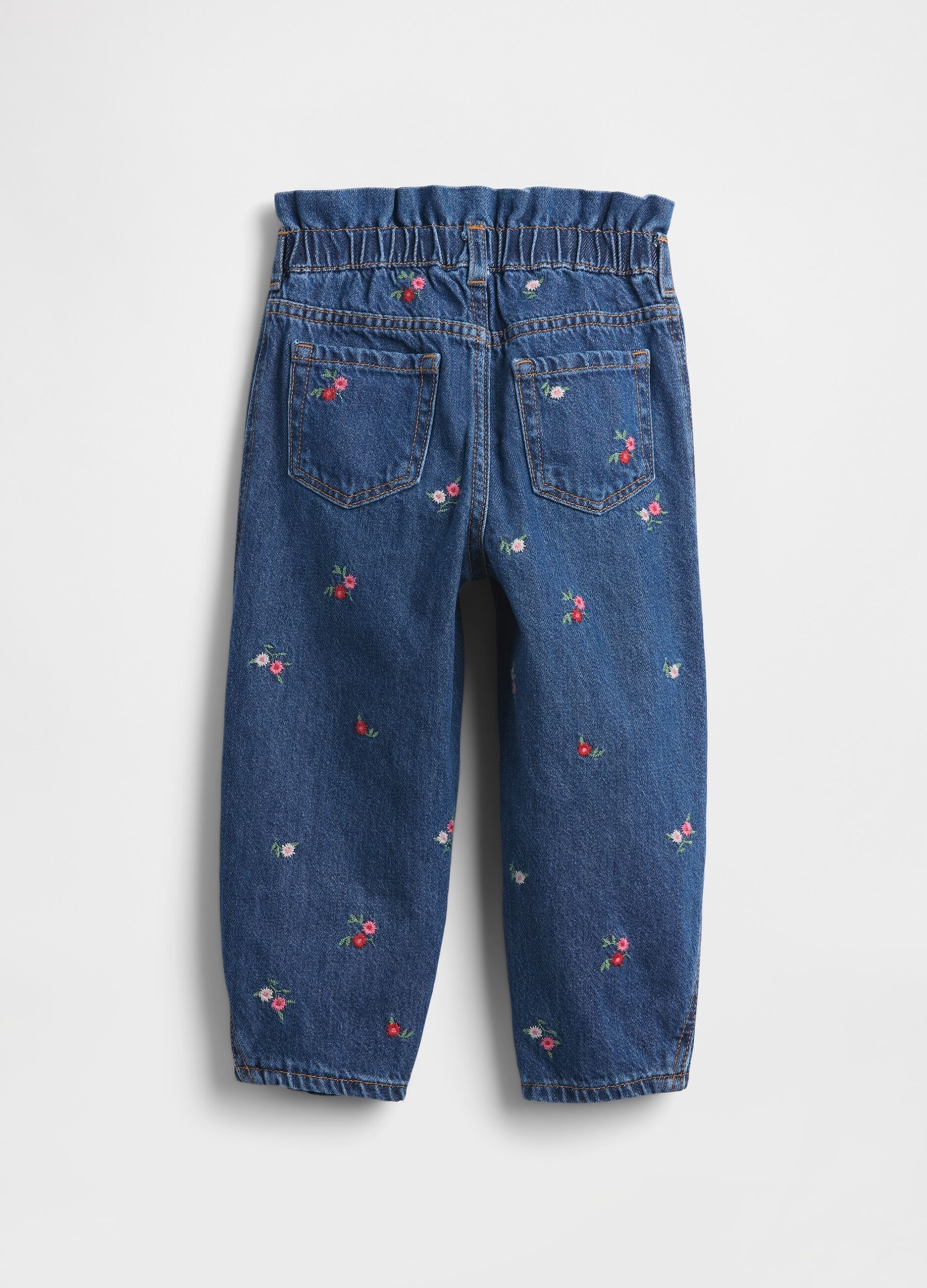 Blue paper bag jeans for girls_2