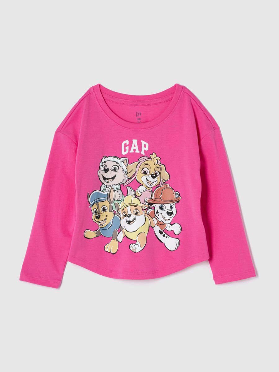 T-shirt with long sleeves and Paw Patrol print Baby Girl_0