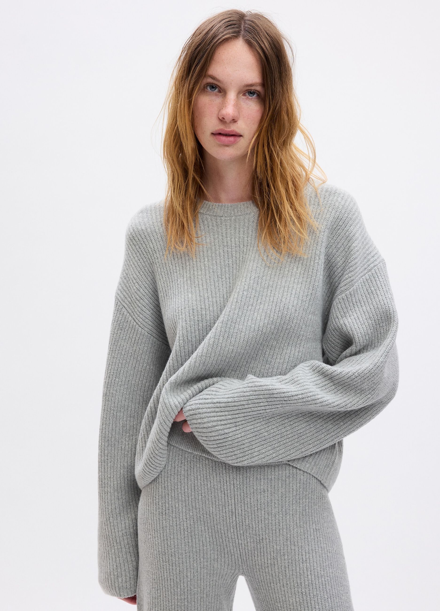 Oversize ribbed pullover