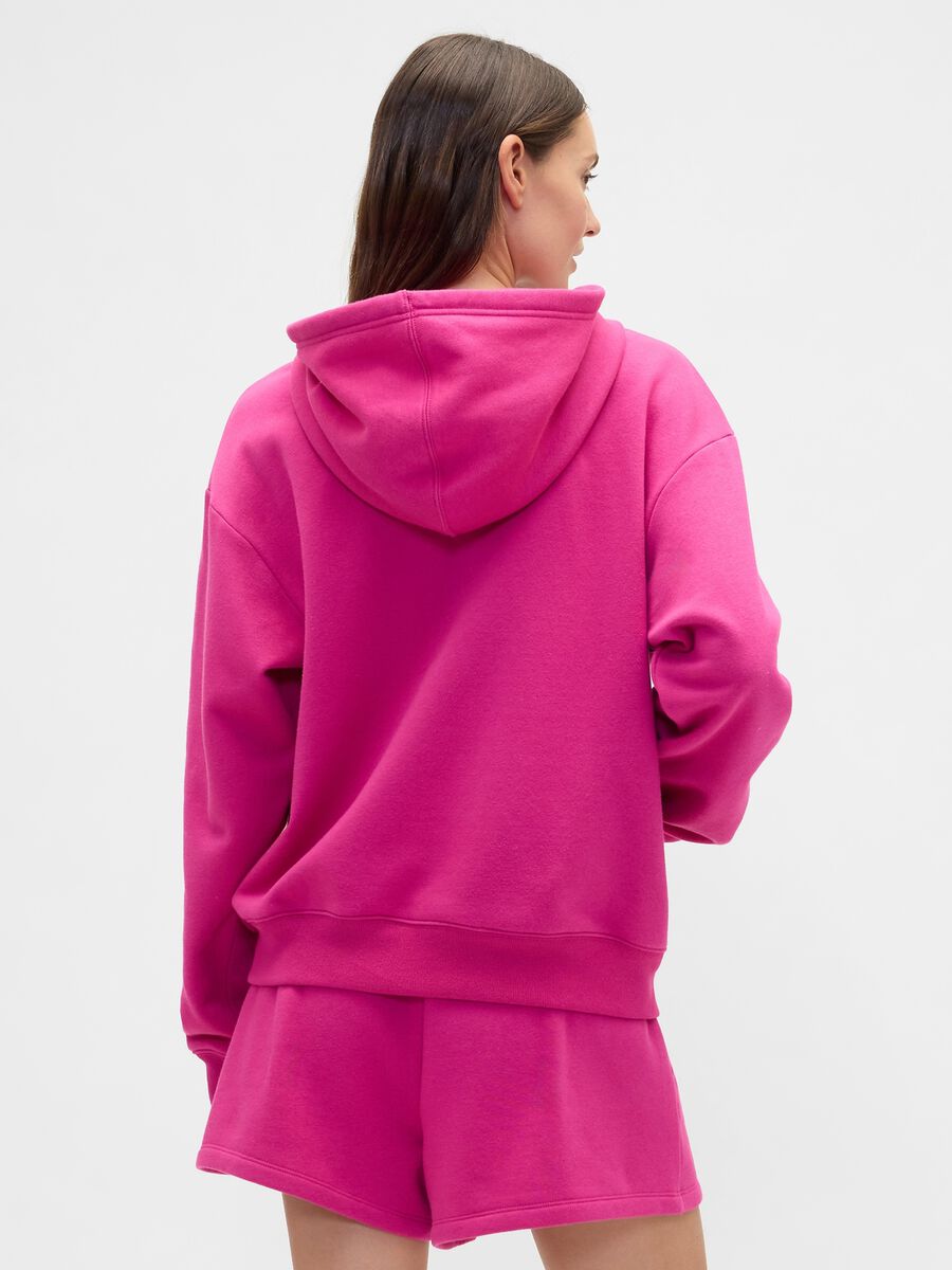 Pink Hoodie with Full Zip Woman_2