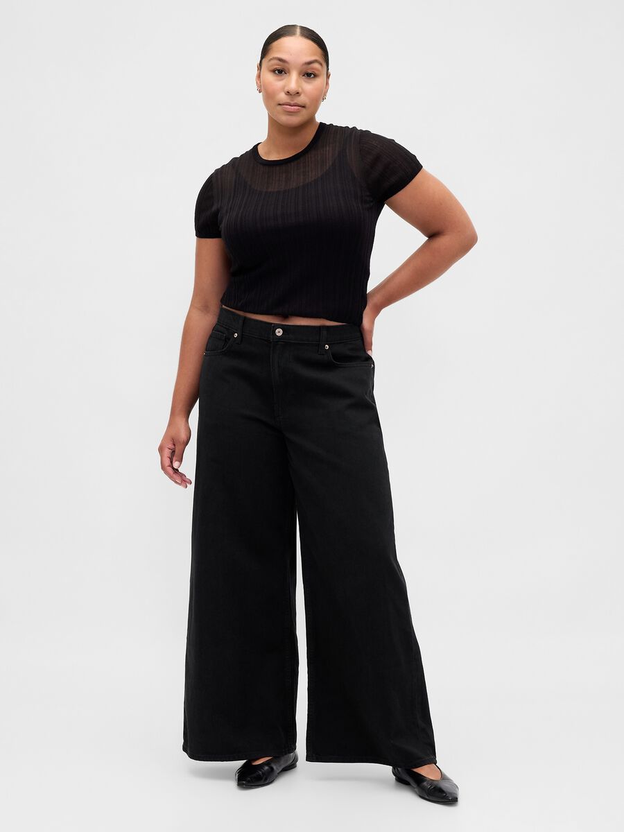 Pantaloni neri in Lyocell e cotone Donna_4