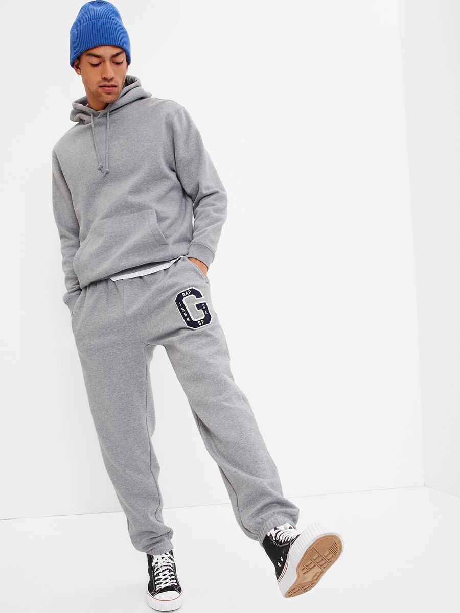 Plush joggers with logo embroidery Man_0