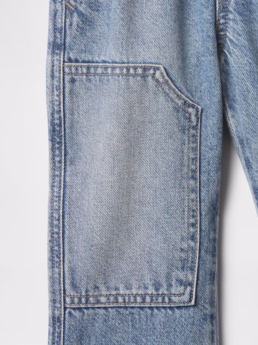 Light blue Lyocell denim trousers for kids GAP Kids Baby Boy_3