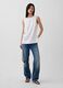 Top smanicato in misto lino_4