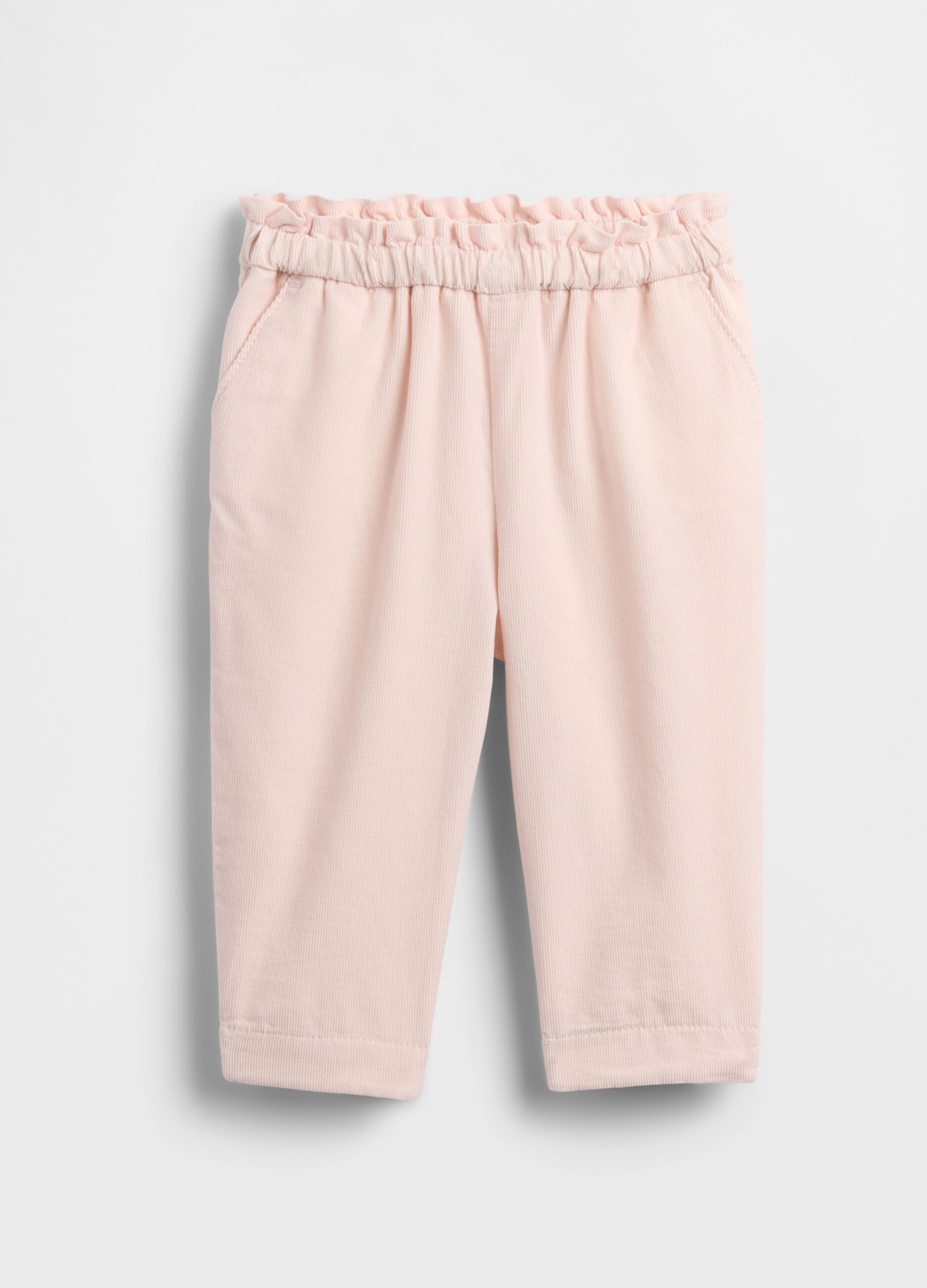 Pantaloni rosa in cotone per neonati