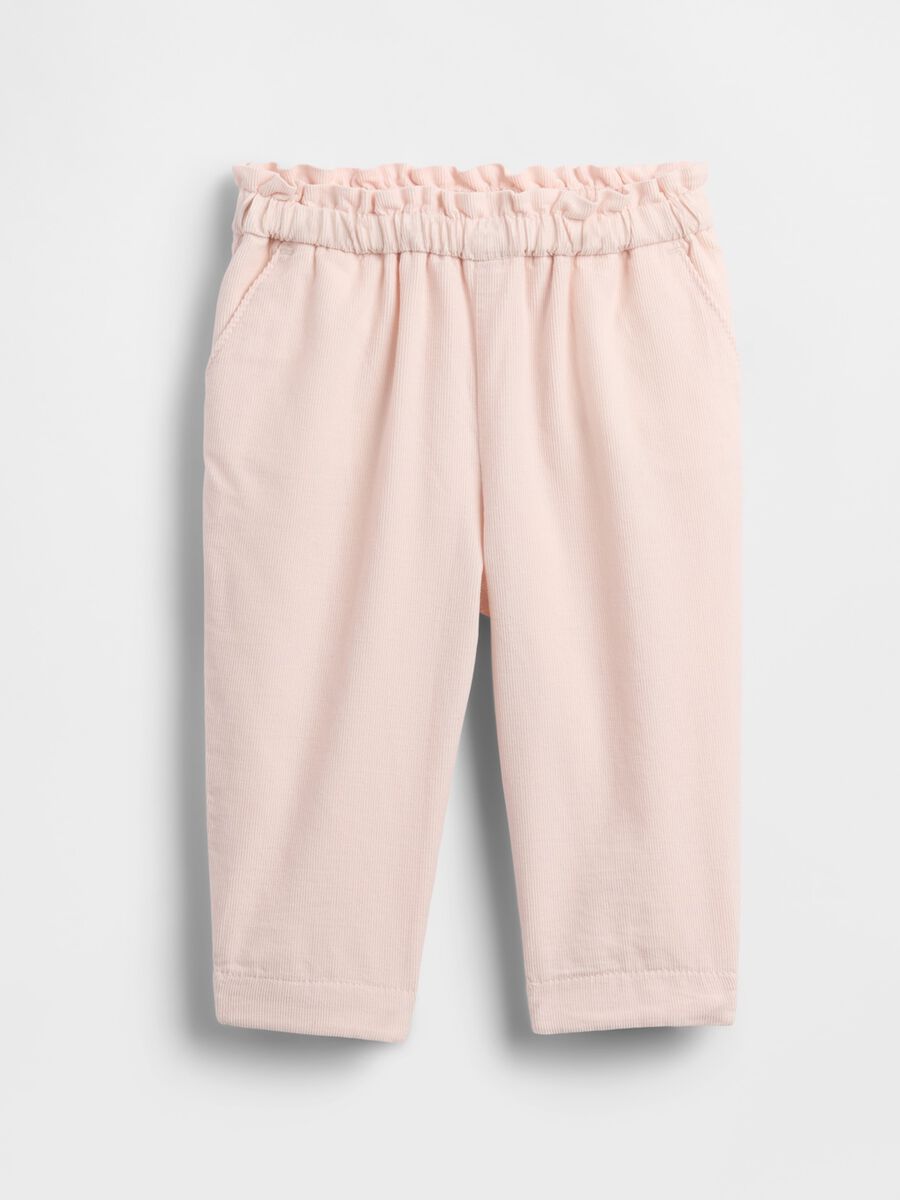 Pantaloni rosa in cotone per neonati Neonato_0