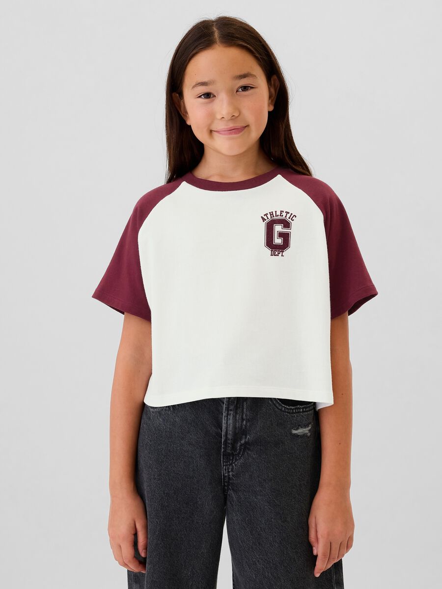 T-shirt boxy fit con stampa Athletics Bambina_0