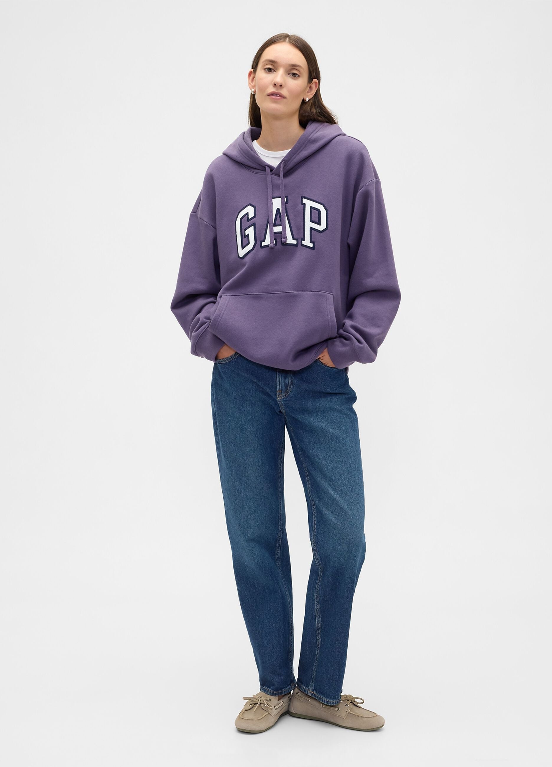 Felpa con cappuccio e logo GAP