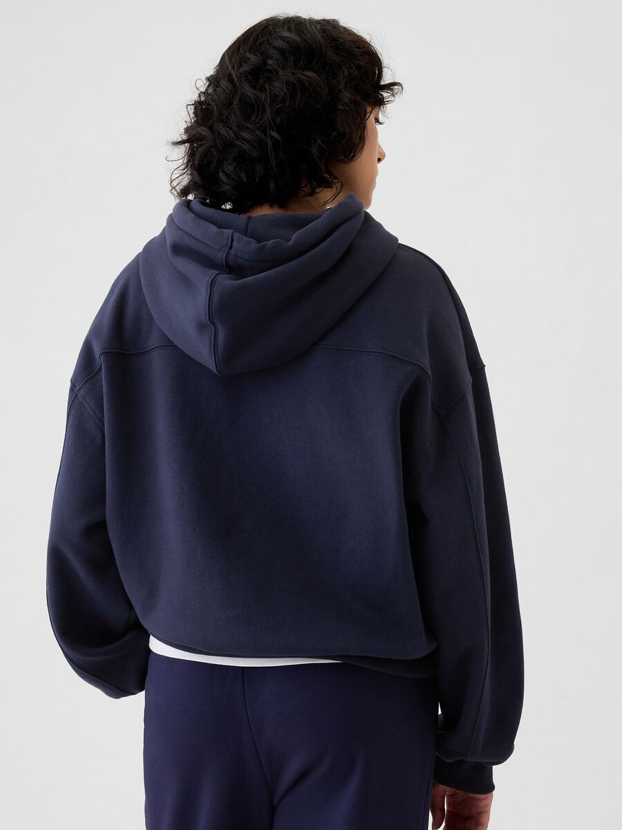 Oversized sweatshirt with hood and logo Woman_2