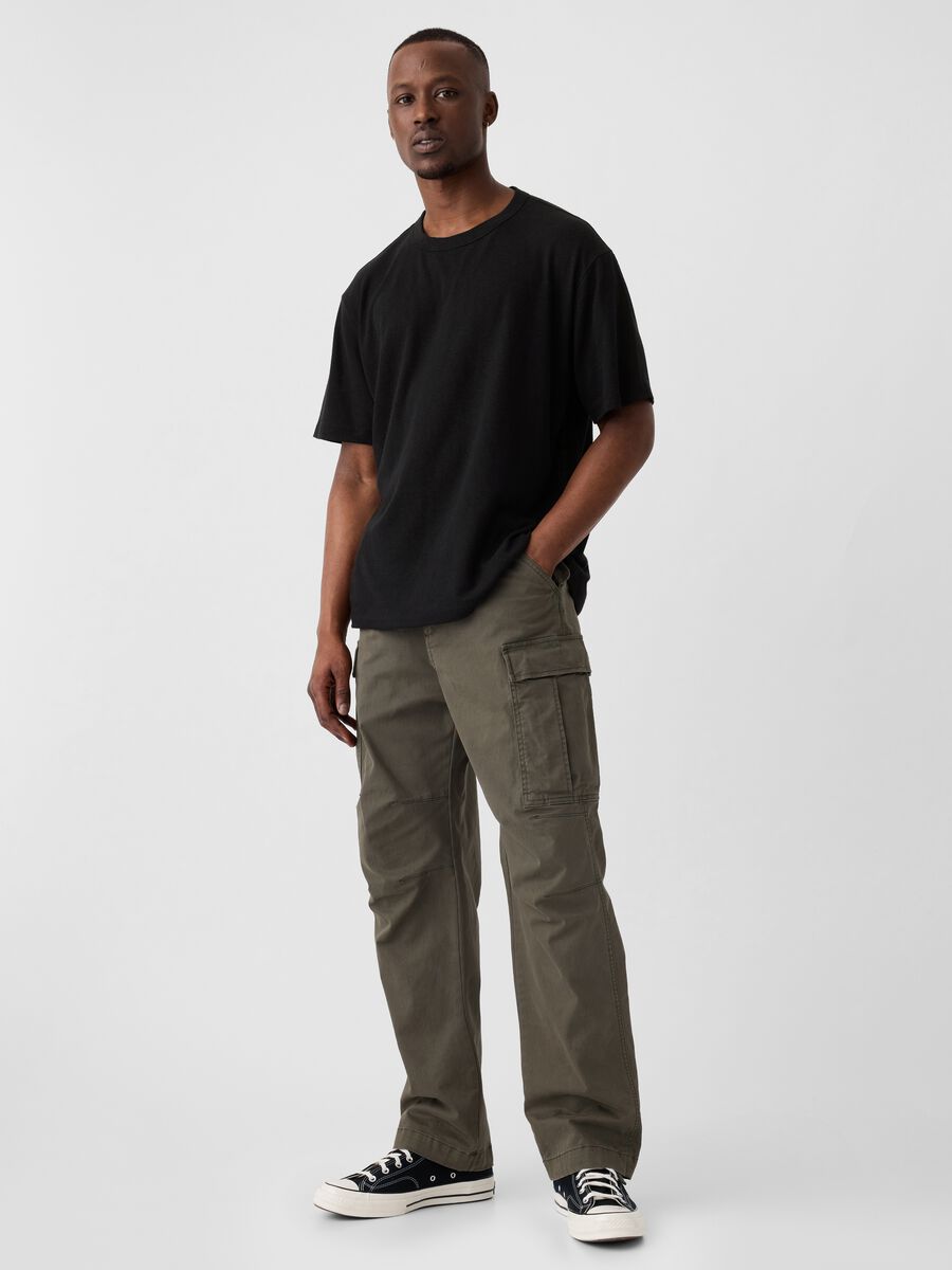T-shirt in misto lino Uomo_1