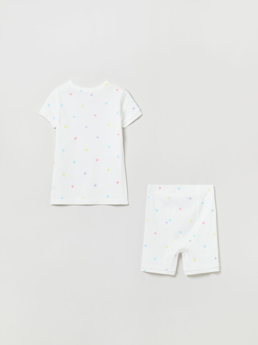 Pyjamas in organic cotton with star print Newborn_1