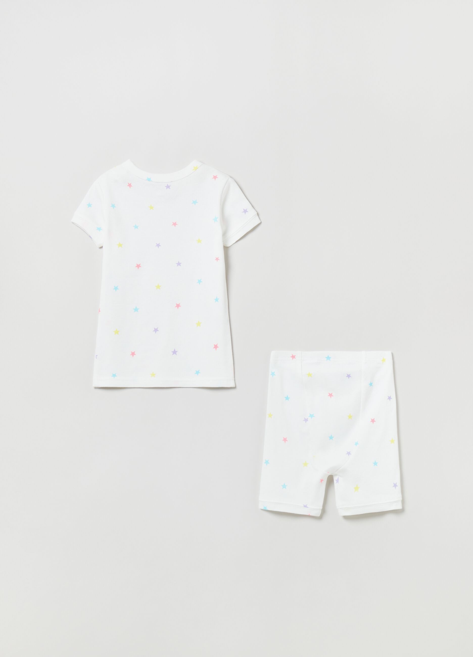 Pyjamas in organic cotton with star print_1
