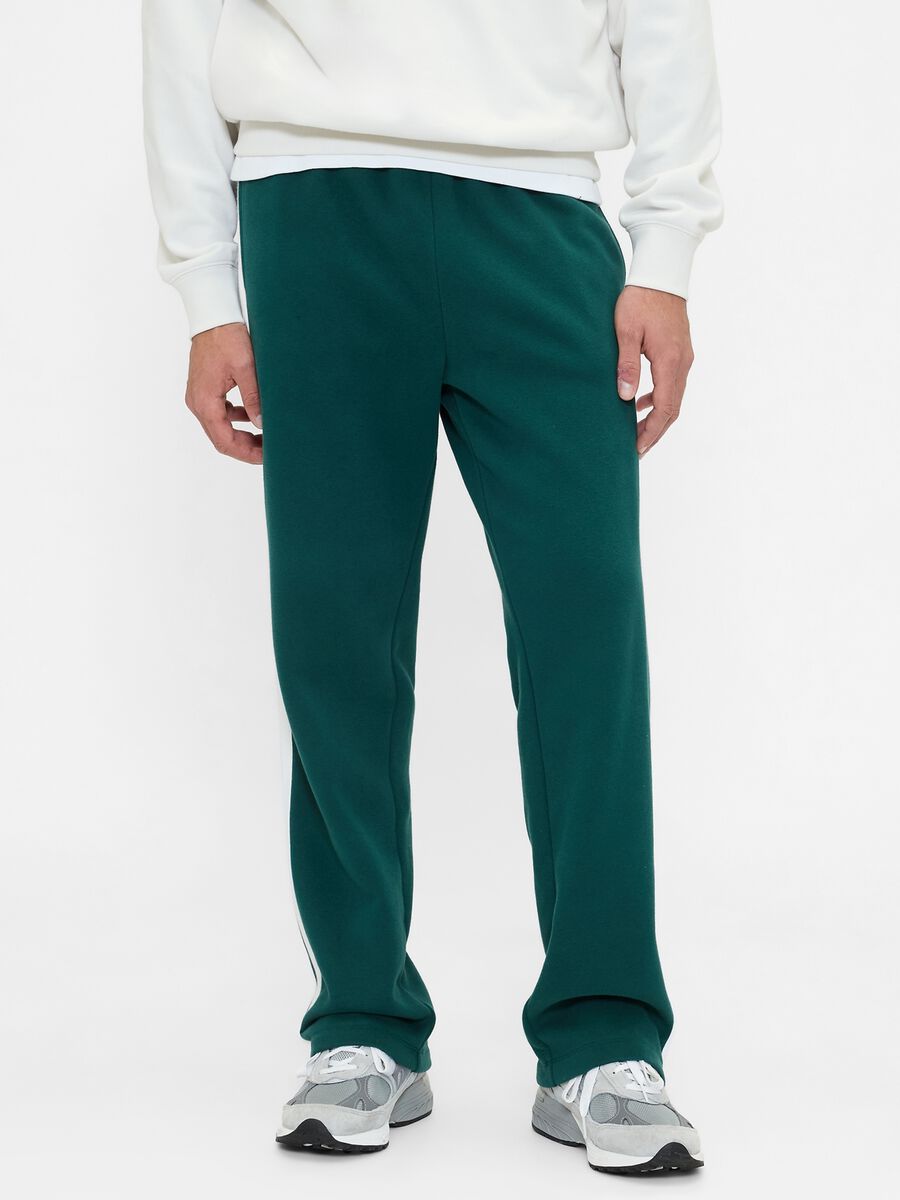 Green Cotton Blend Trousers Man_1