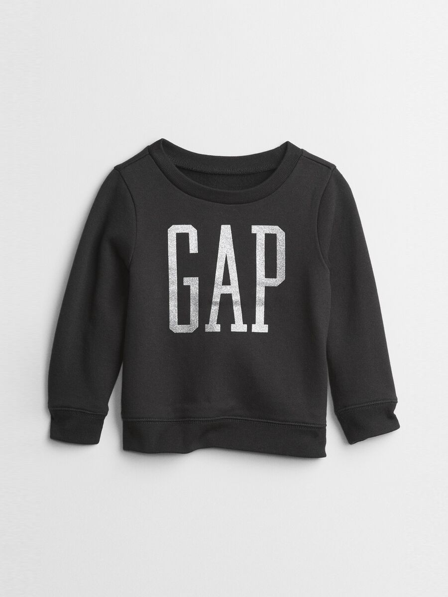 Sweatshirt with round neck and logo print Toddler Girl_0
