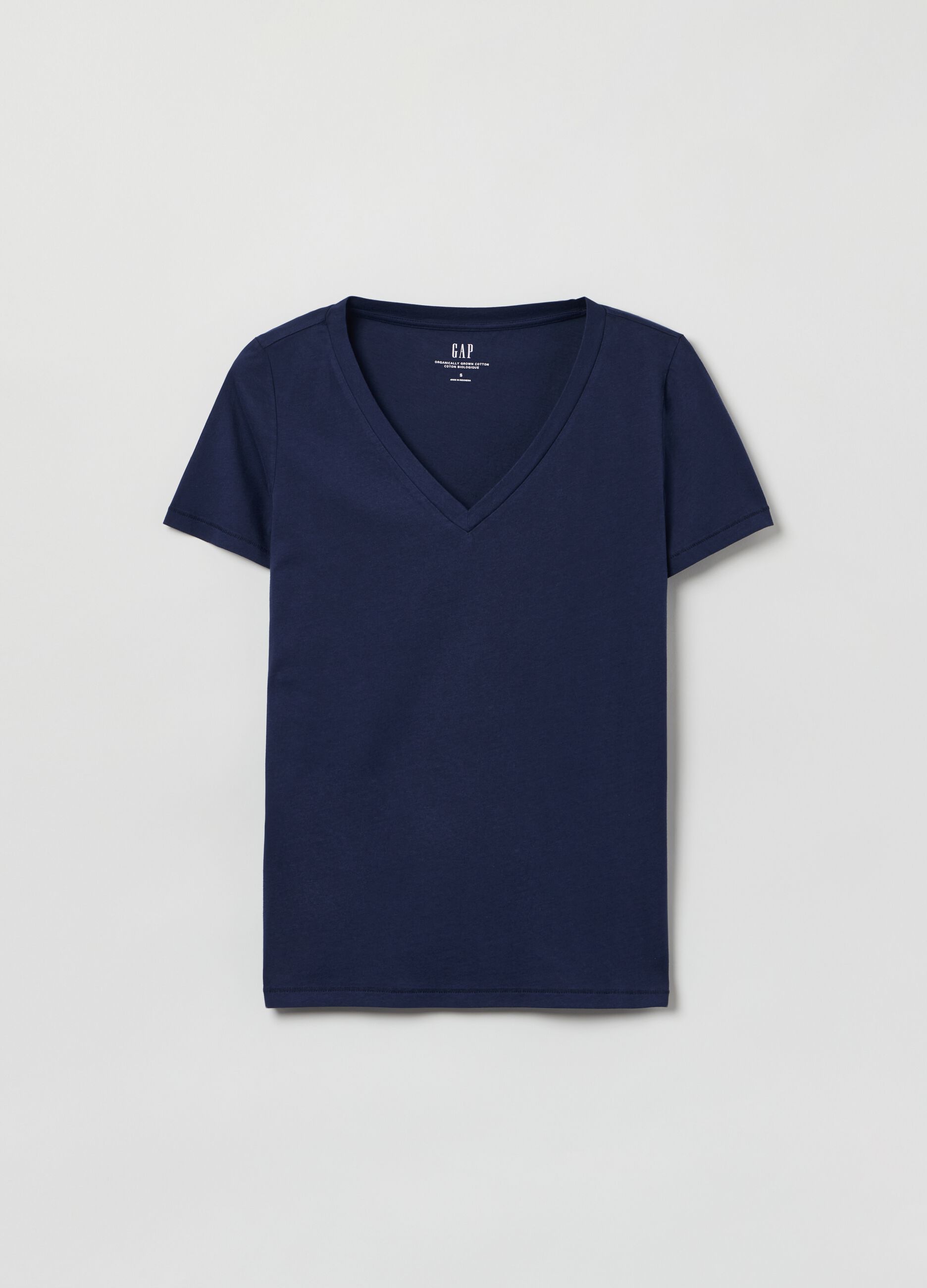 Organic cotton T-shirt with V neck_1