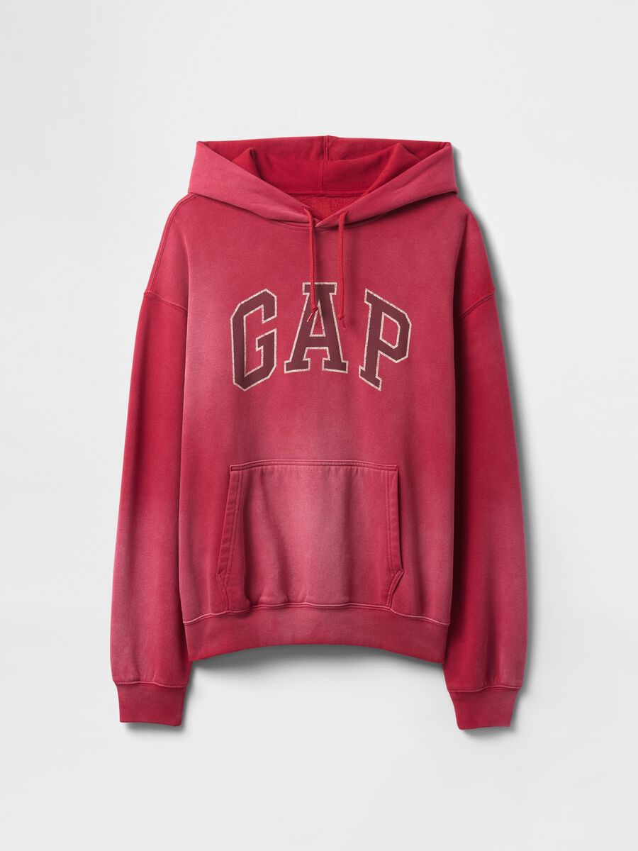 Felpa con cappuccio rossa Gap Unisex_4