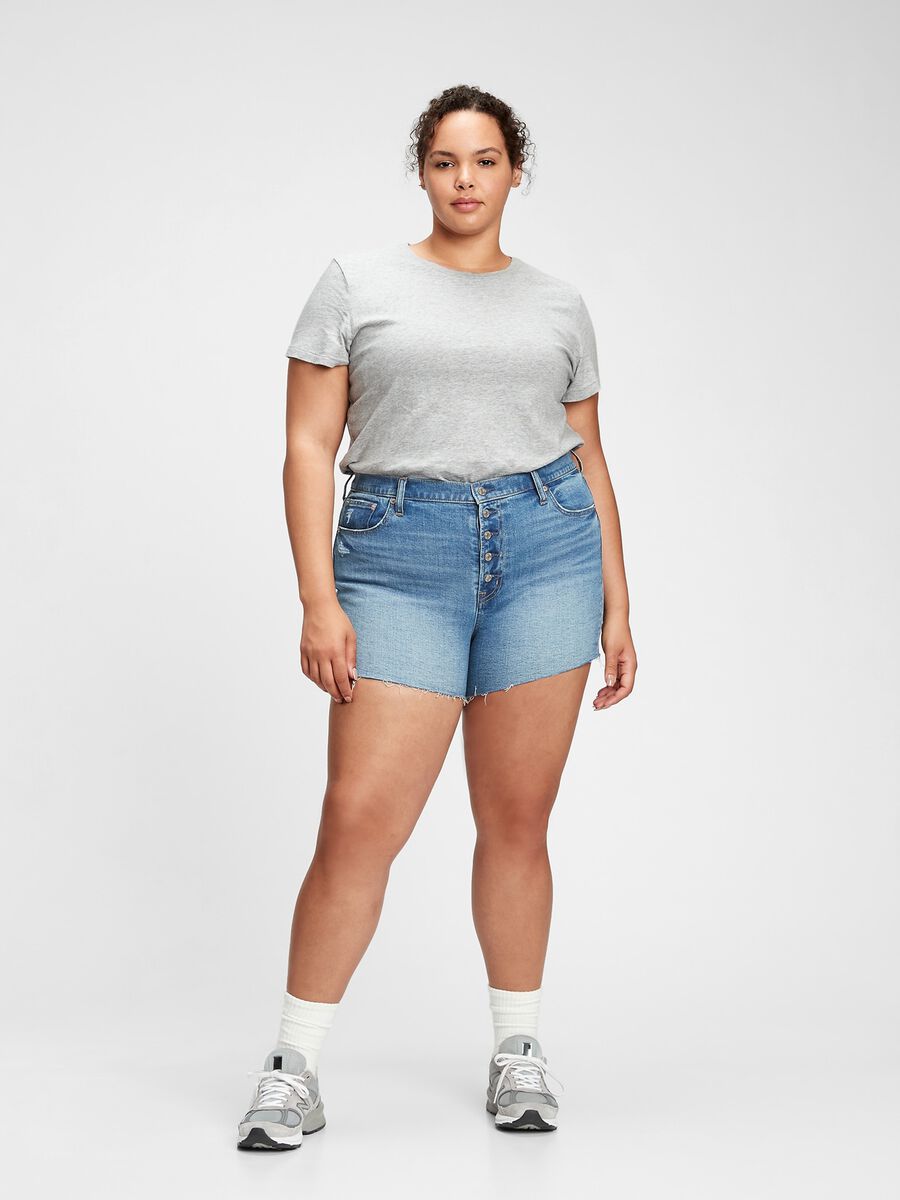 Cotton T-shirt with round neck Woman_2