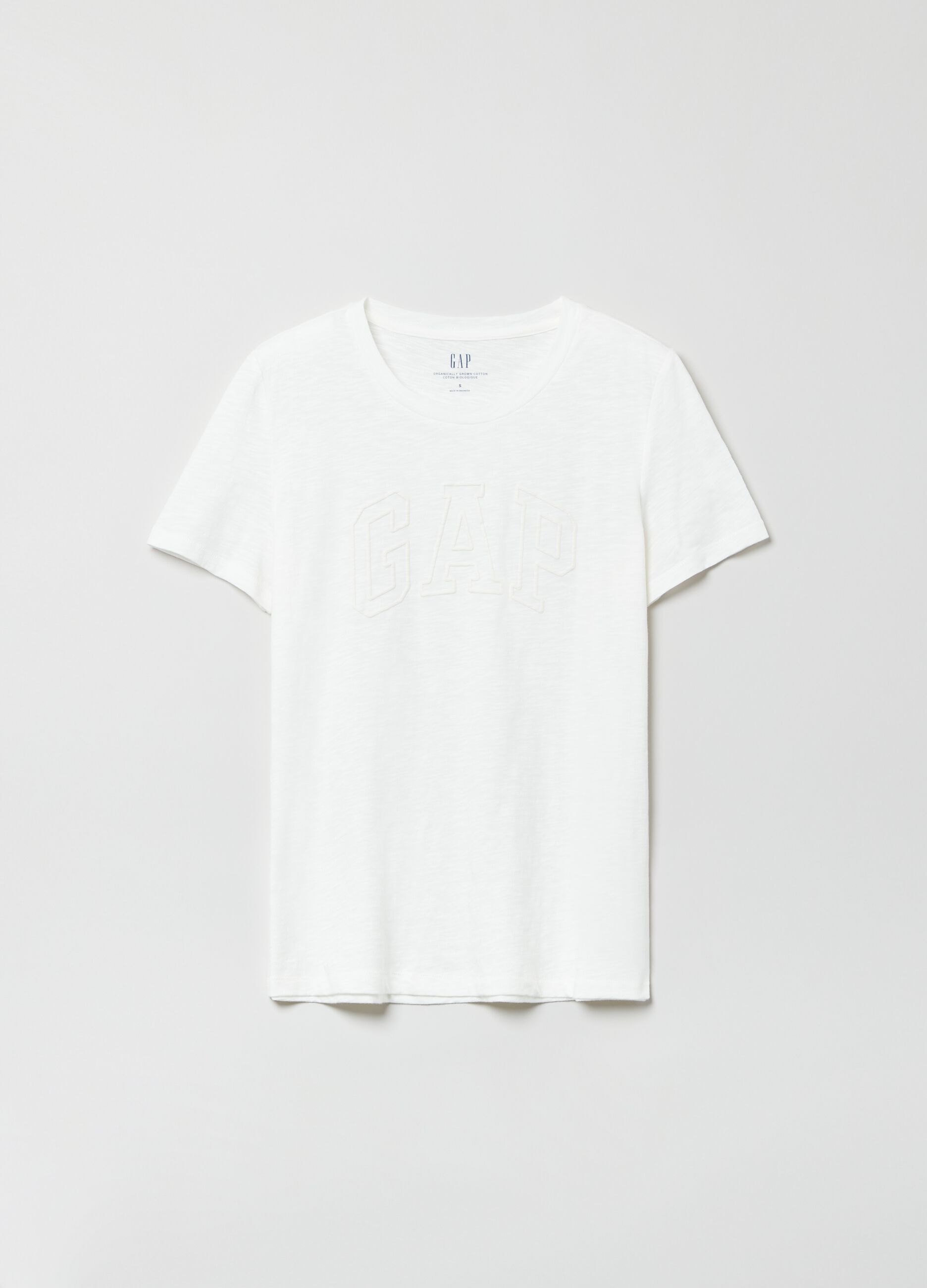 Cotton slub T-shirt with logo print