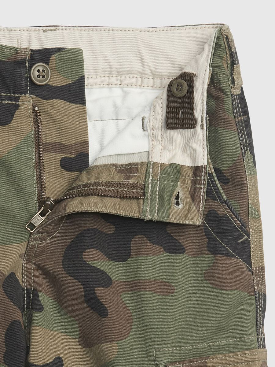 Bermuda cargo in cotone stretch camouflage Bambino_4