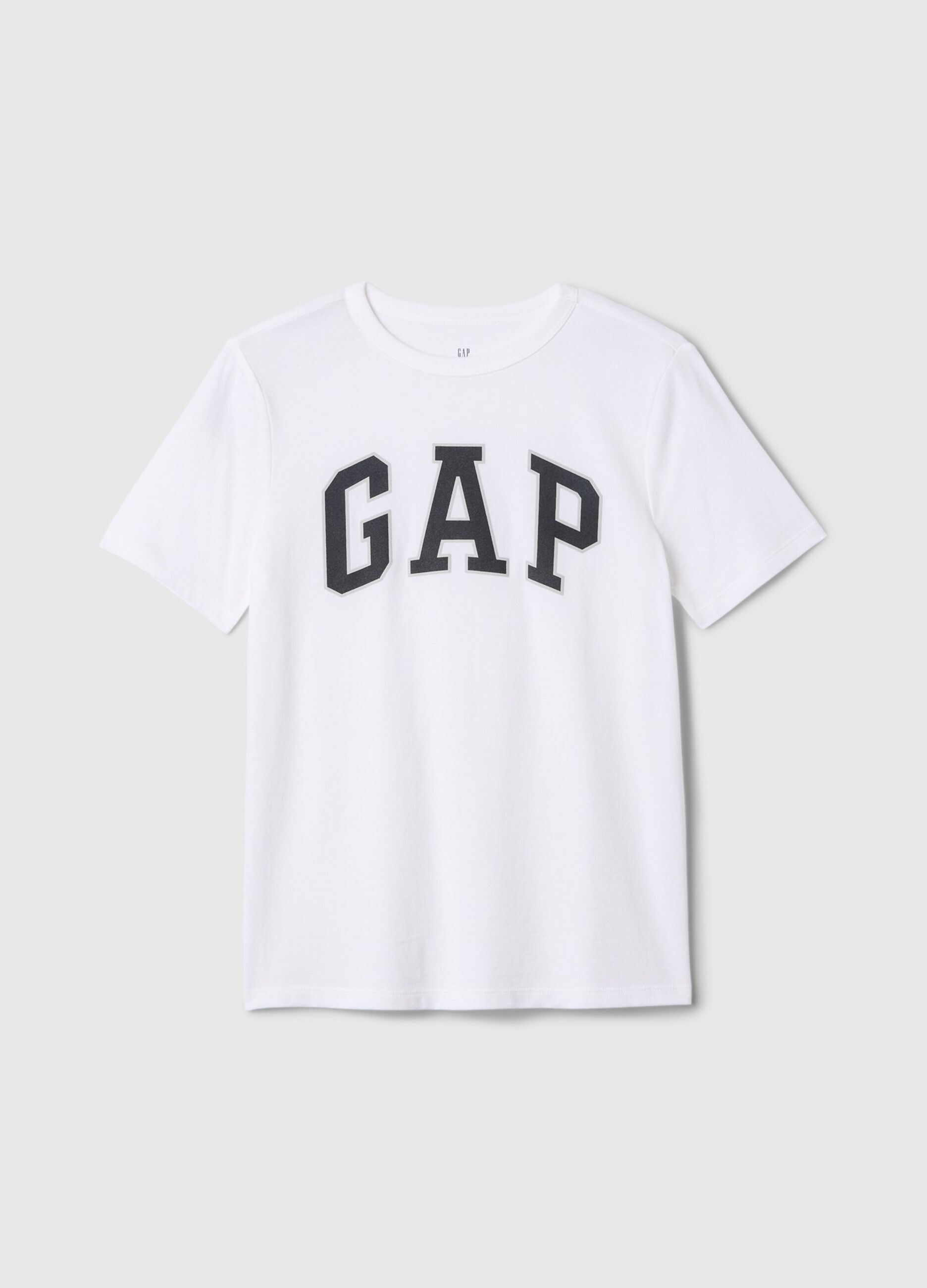 T-shirt bianca a maniche corte con logo GAP